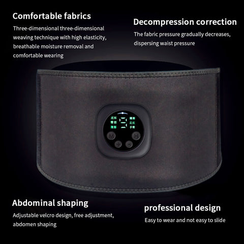 Smart EMS Abdominal Belt – Digital Muscle Trainer & Slimmer